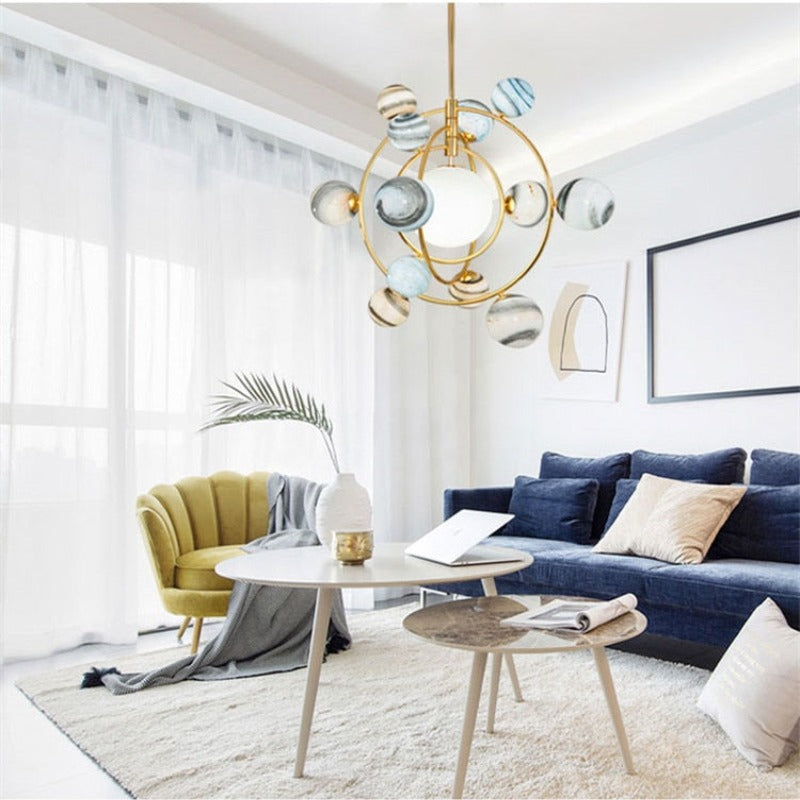 LumiSphere Designer Planet Chandelier | OpalDwell - OpalDwell