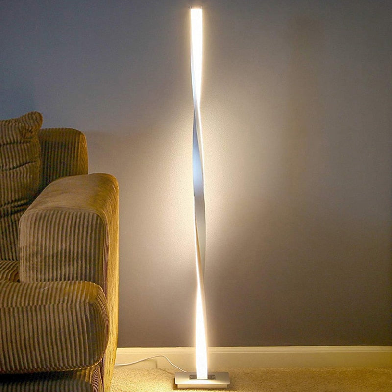 Rivelo | LED Twist Floor Lamp | OpalDwell OpalDwell