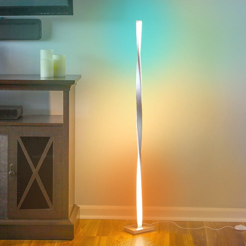 Rivelo | LED Twist Floor Lamp | OpalDwell OpalDwell