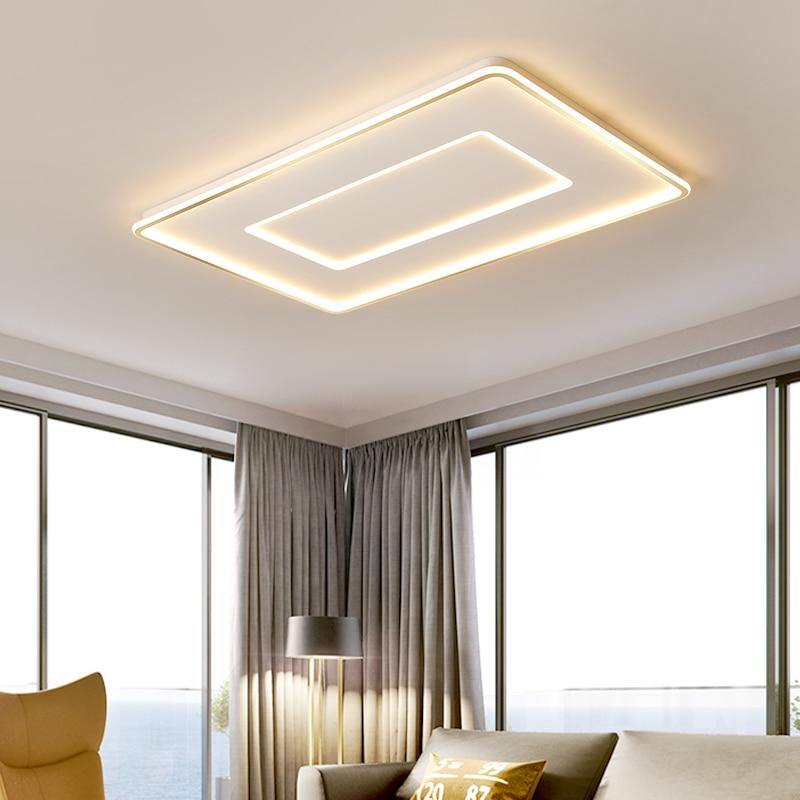 Rectangular Ceiling Light With Geometric Design | OpalDwell - OpalDwell