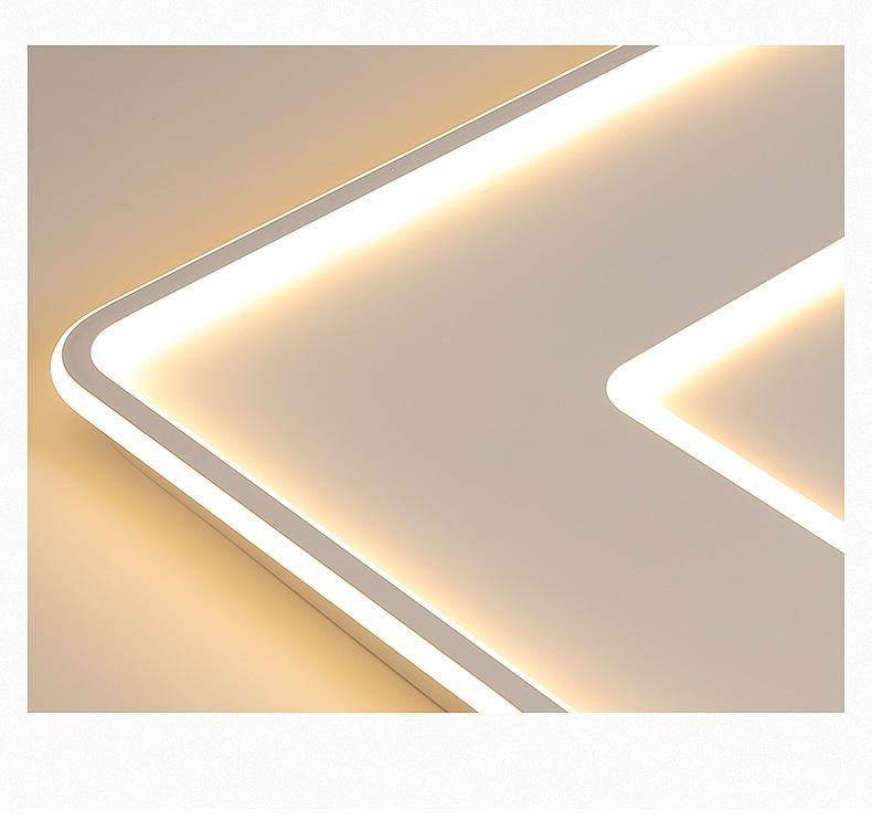 Rectangular Ceiling Light With Geometric Design | OpalDwell - OpalDwell