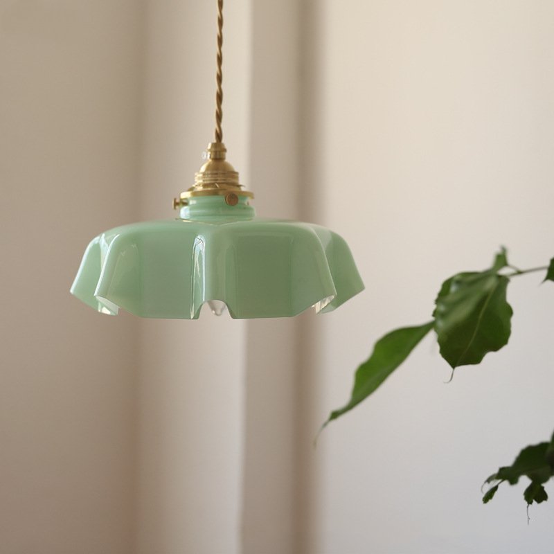 Elowen | Retro Draped Flower Glass Ceiling And Pendant Light | OpalDwell - OpalDwell