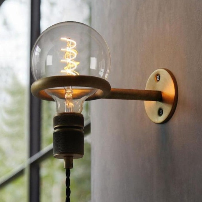 Harrow Vintage Industrial Plug-In Wall Sconce - OpalDwell