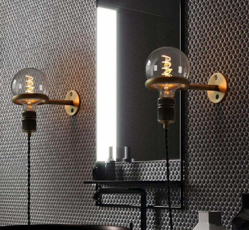 Harrow Vintage Industrial Plug-In Wall Sconce - OpalDwell