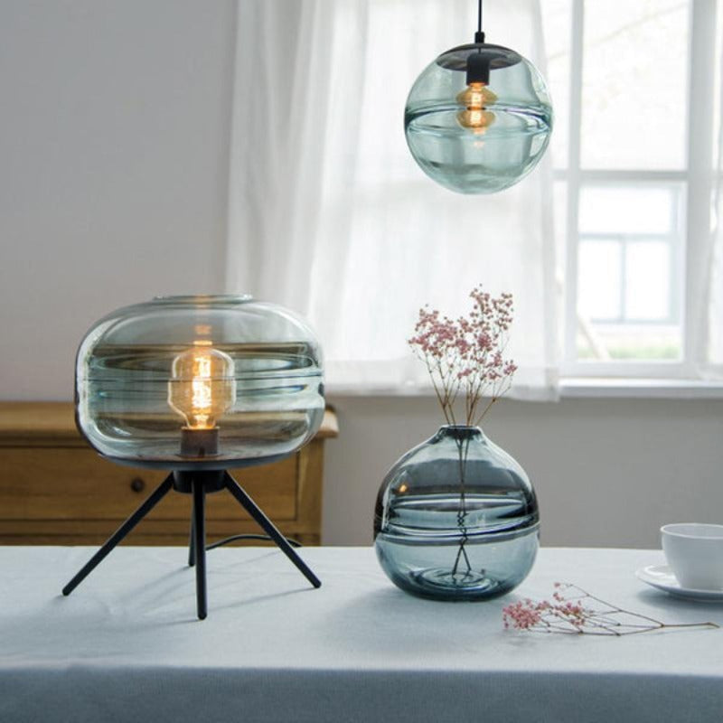 Calen | Glass Dome Table Lamp | OpalDwell - OpalDwell
