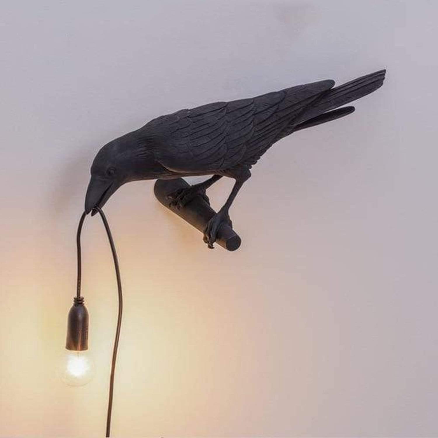 Rookhaven Whimsical Raven Bird Table Lamp for Living Room - OpalDwell