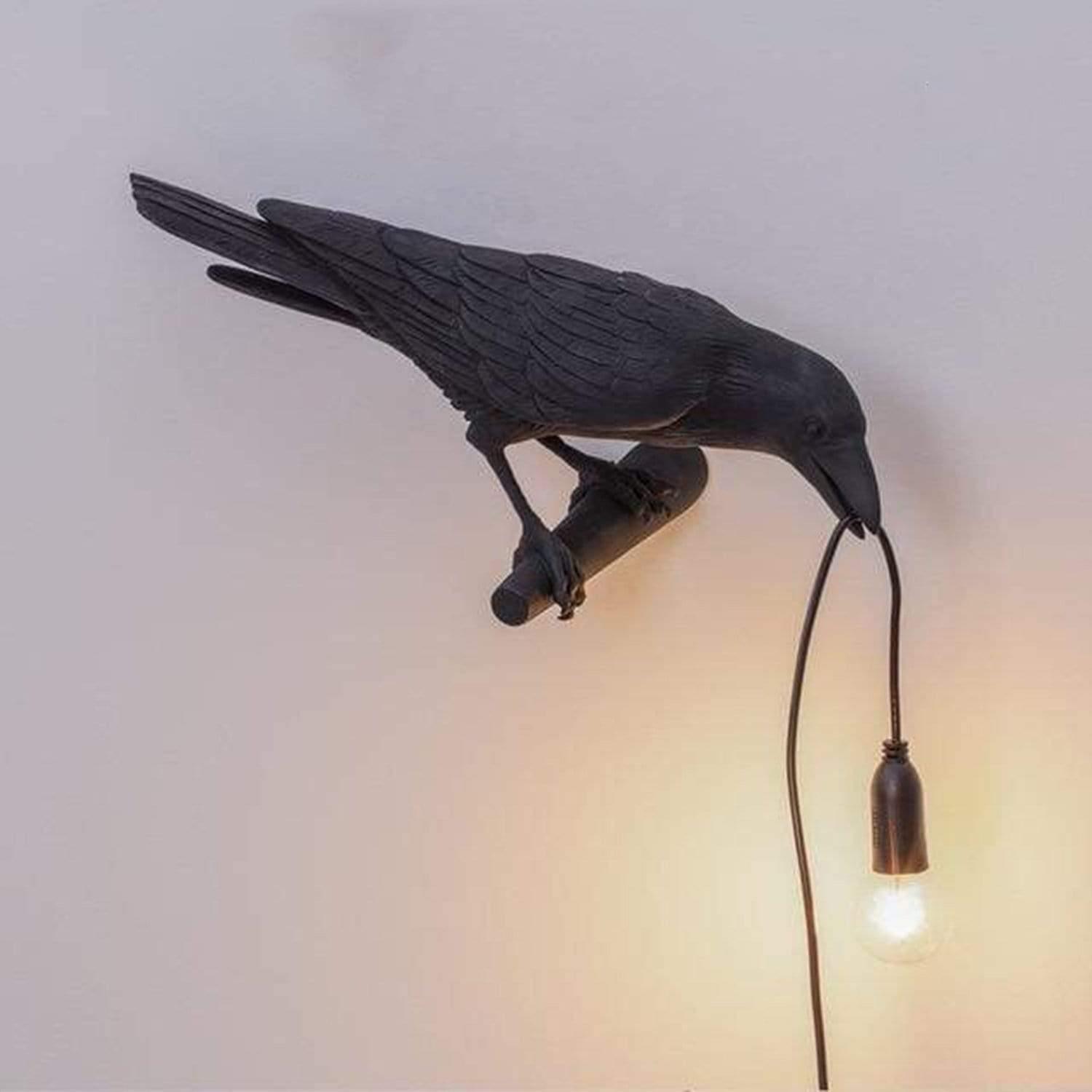 Rookhaven Whimsical Raven Bird Table Lamp for Living Room - OpalDwell