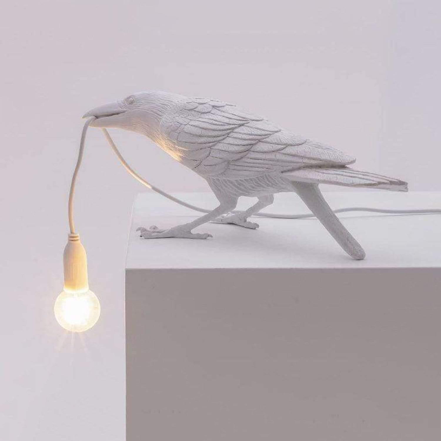 Rookhaven Whimsical Raven Bird Table Lamp for Living Room - OpalDwell