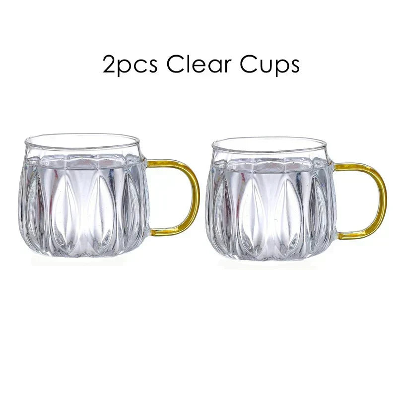 Glass Pitcher Set With Stainless Lid And Cups For Hot Or Cold Drinks - OpalDwell