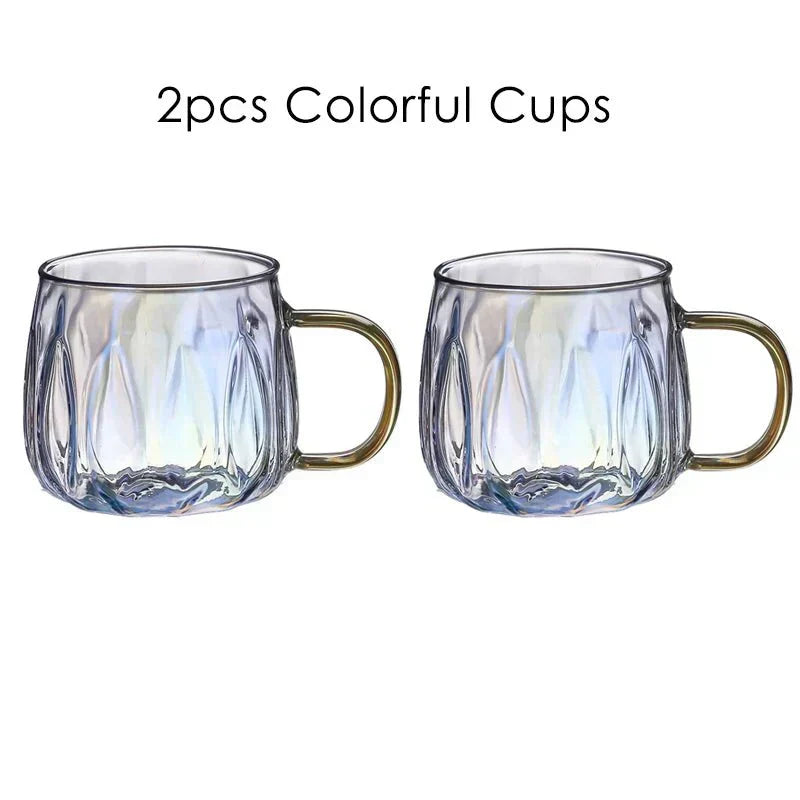 Glass Pitcher Set With Stainless Lid And Cups For Hot Or Cold Drinks - OpalDwell