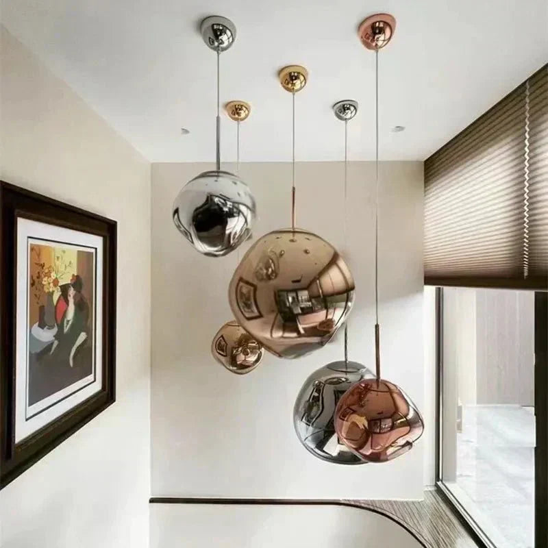LumaMelt Elegant Pendant Light Modern Ceiling Fixture OpalDwell