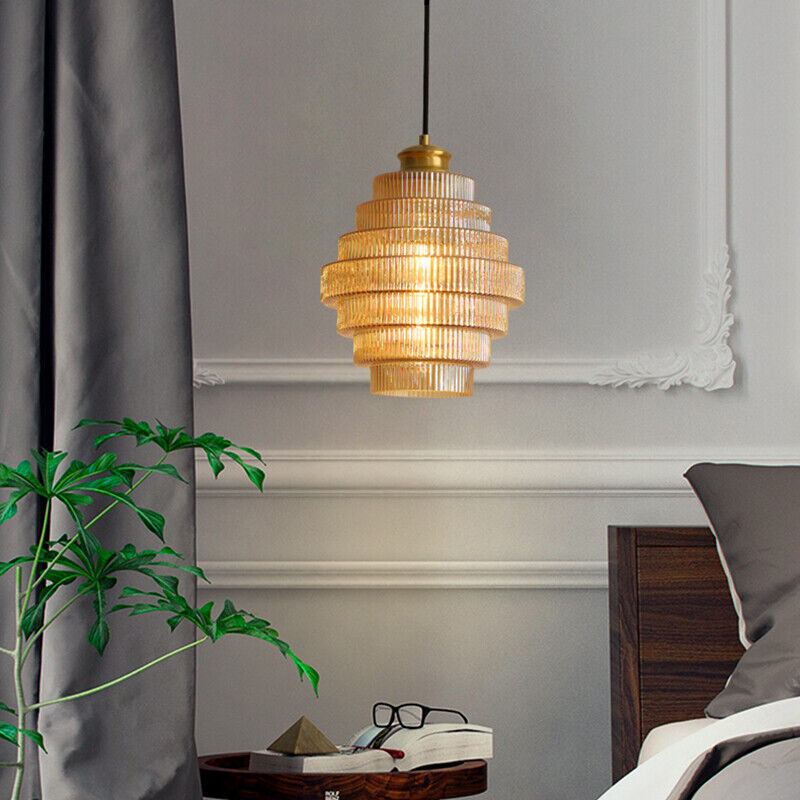 Elara Glass and Brass Bottle Pendant Lamp with Vintage Glow - OpalDwell