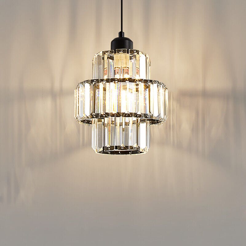 Aurelia Striated Crystal Ceiling Light With Elegant Cord - OpalDwell