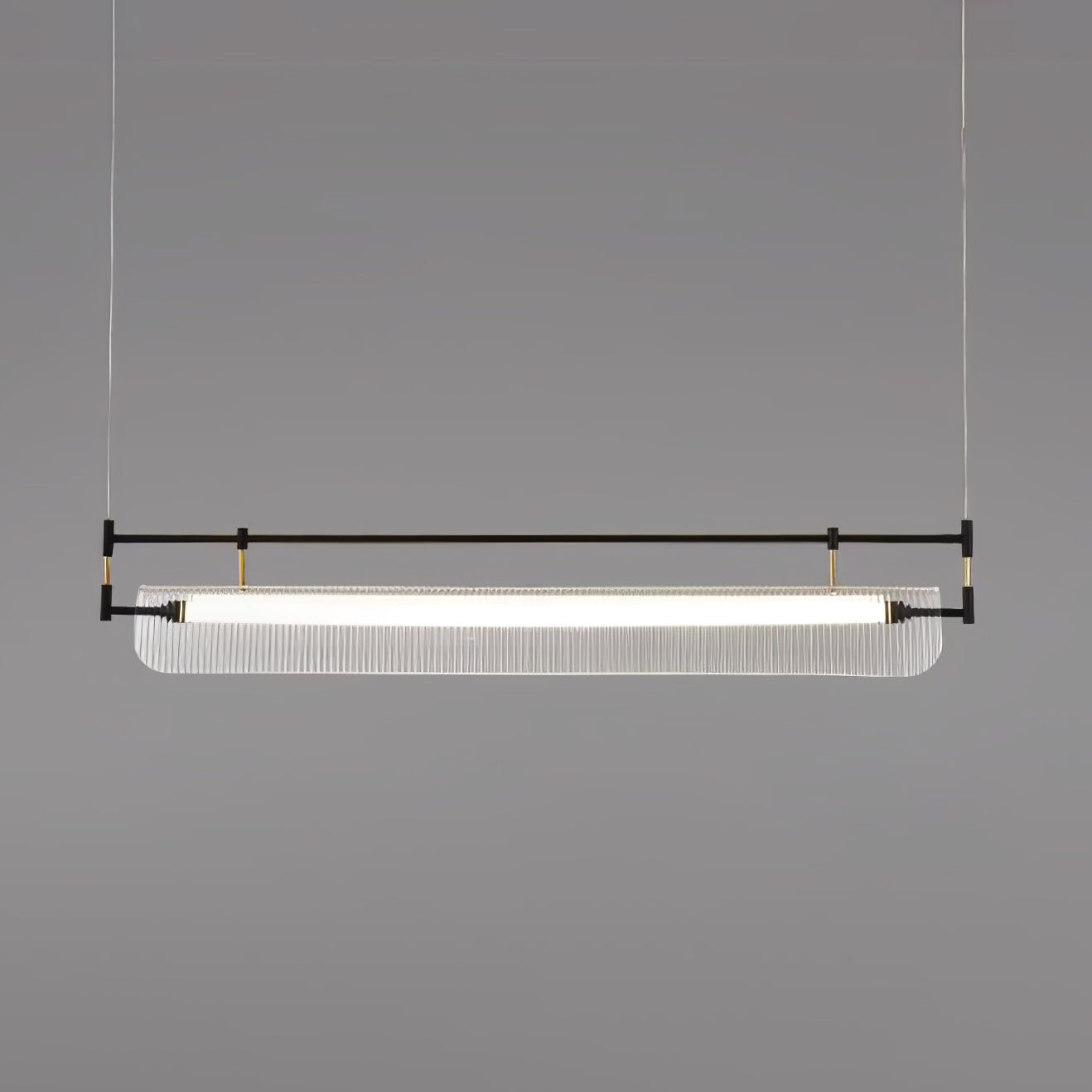 NovaLine Linear Strip Chandelier in Modern Metal Finish - OpalDwell
