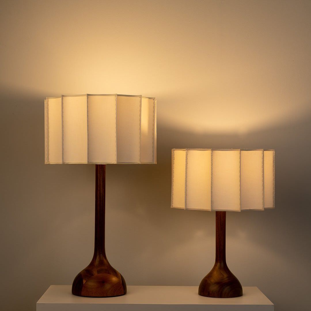 Astraeon Solid Wood Table & Floor Lamp with LED E27 OpalDwell