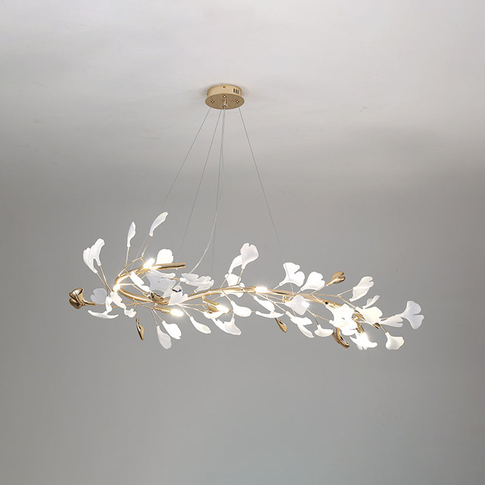 CeraLuxe Ceramic Chandelier with 8 Warm LEDs for Interiors OpalDwell