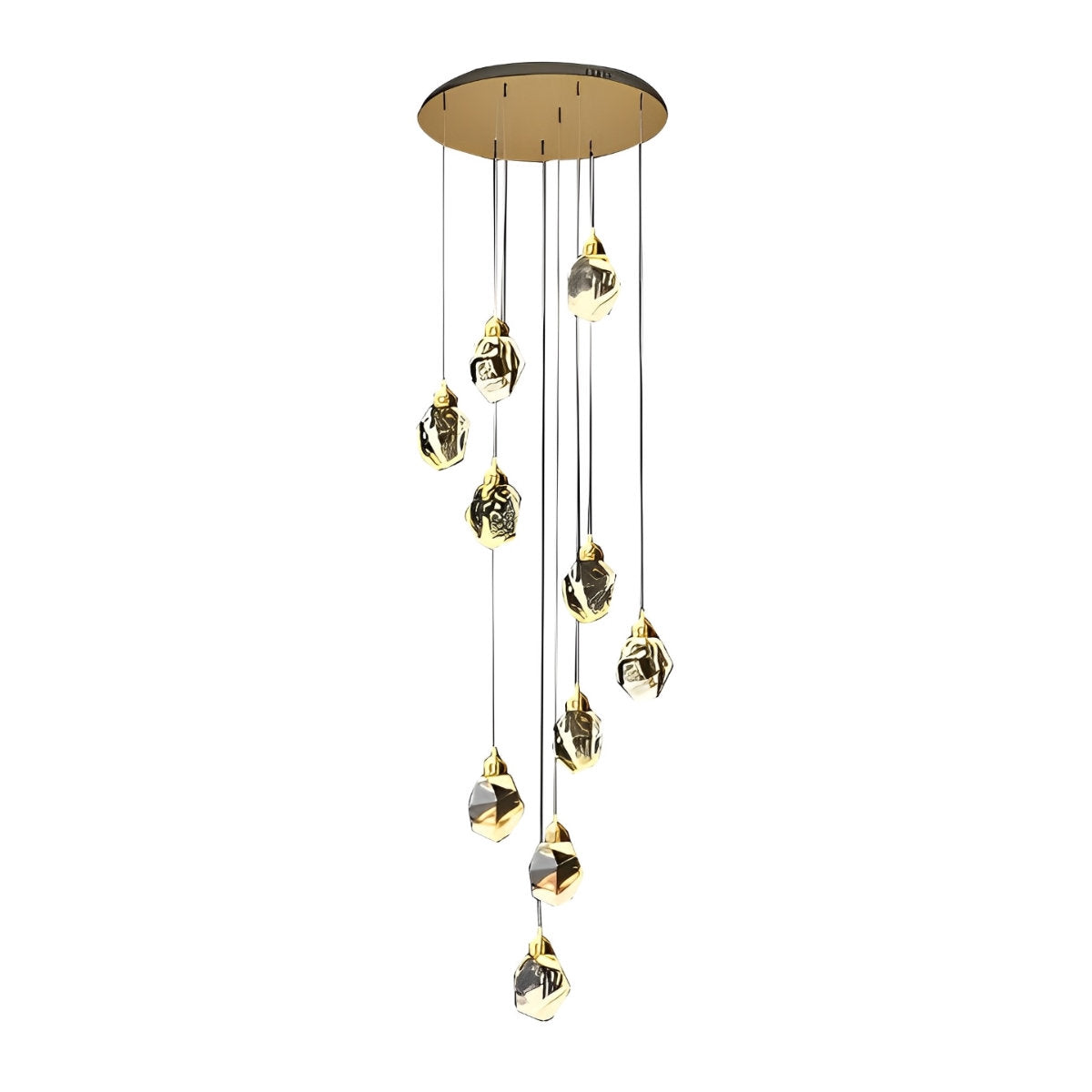 Astrae | Spiral Crystal Droplet Elegant Pendant Chandelier - OpalDwell