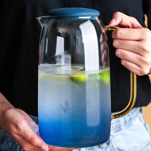Azure Ombre Glass Pitcher Set | OpalDwell - OpalDwell