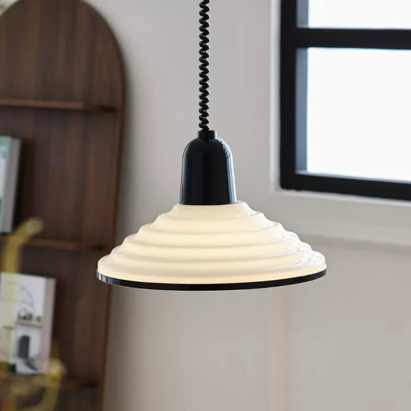 Luminelle Cream Glass Chandelier With Soft Lampshade - OpalDwell