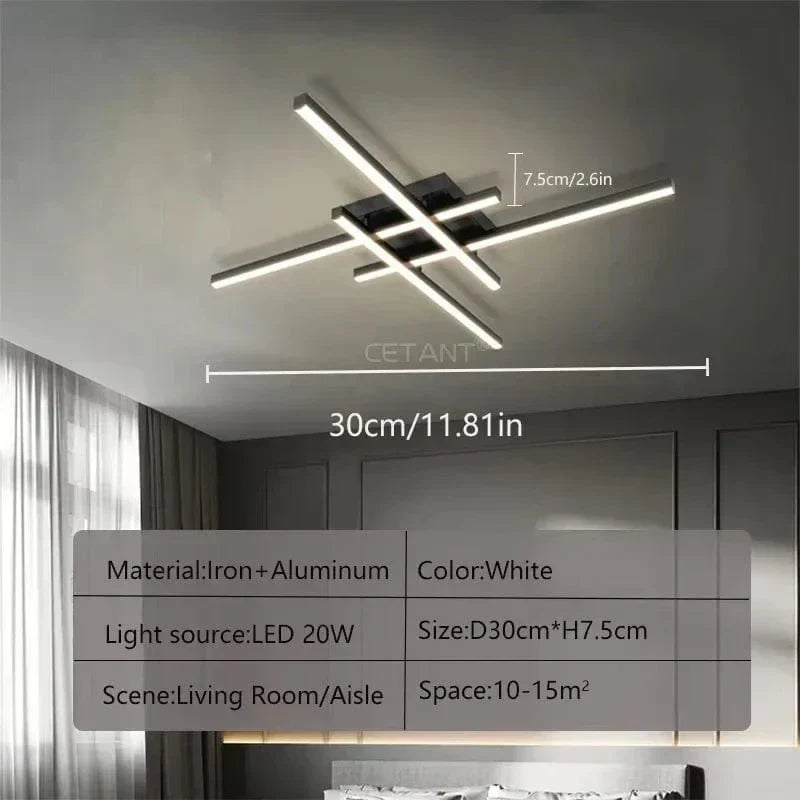 AuroraArc LED Ceiling Light With Soft Glow Energy Saving 30 40 50 cm Diameters - OpalDwell
