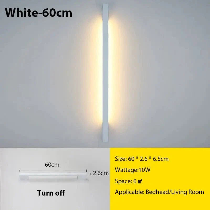 Nexora Slim LED Wall Lamp With Dimmable Lighting For Living Rooms And Bedrooms - OpalDwell