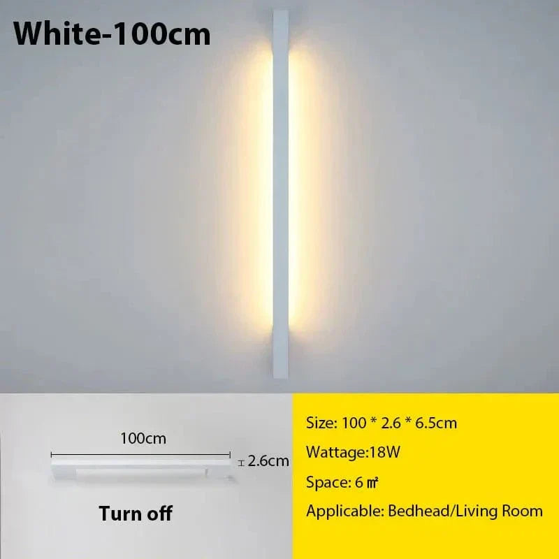 Nexora Slim LED Wall Lamp With Dimmable Lighting For Living Rooms And Bedrooms - OpalDwell