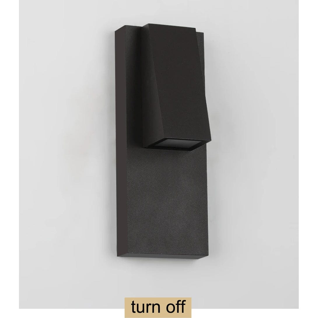 Kirrea Vintage Black Waterproof Outdoor LED Wall Sconce 18W - OpalDwell