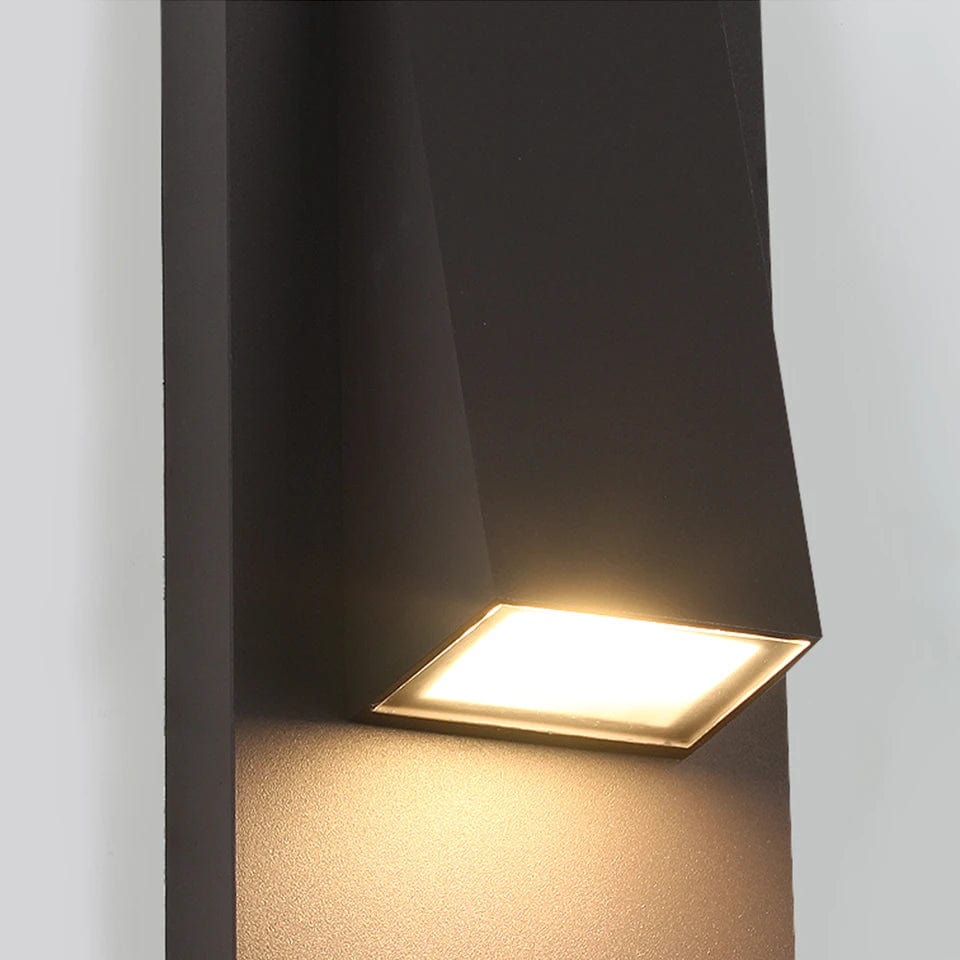 Kirrea Vintage Black Waterproof Outdoor LED Wall Sconce 18W - OpalDwell