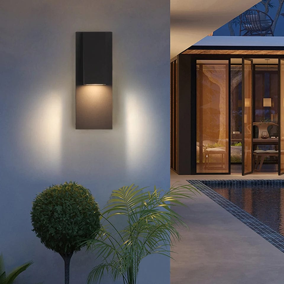Kirrea Vintage Black Waterproof Outdoor LED Wall Sconce 18W - OpalDwell