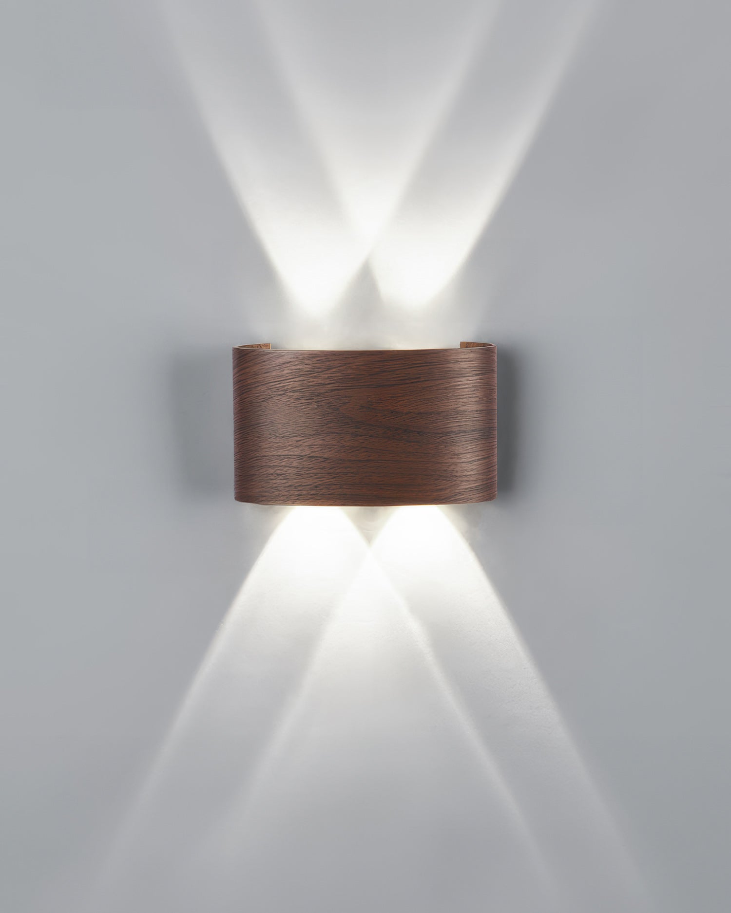 LumaVerde Woodgrain LED Outdoor Sconce Weather-Resistant - OpalDwell