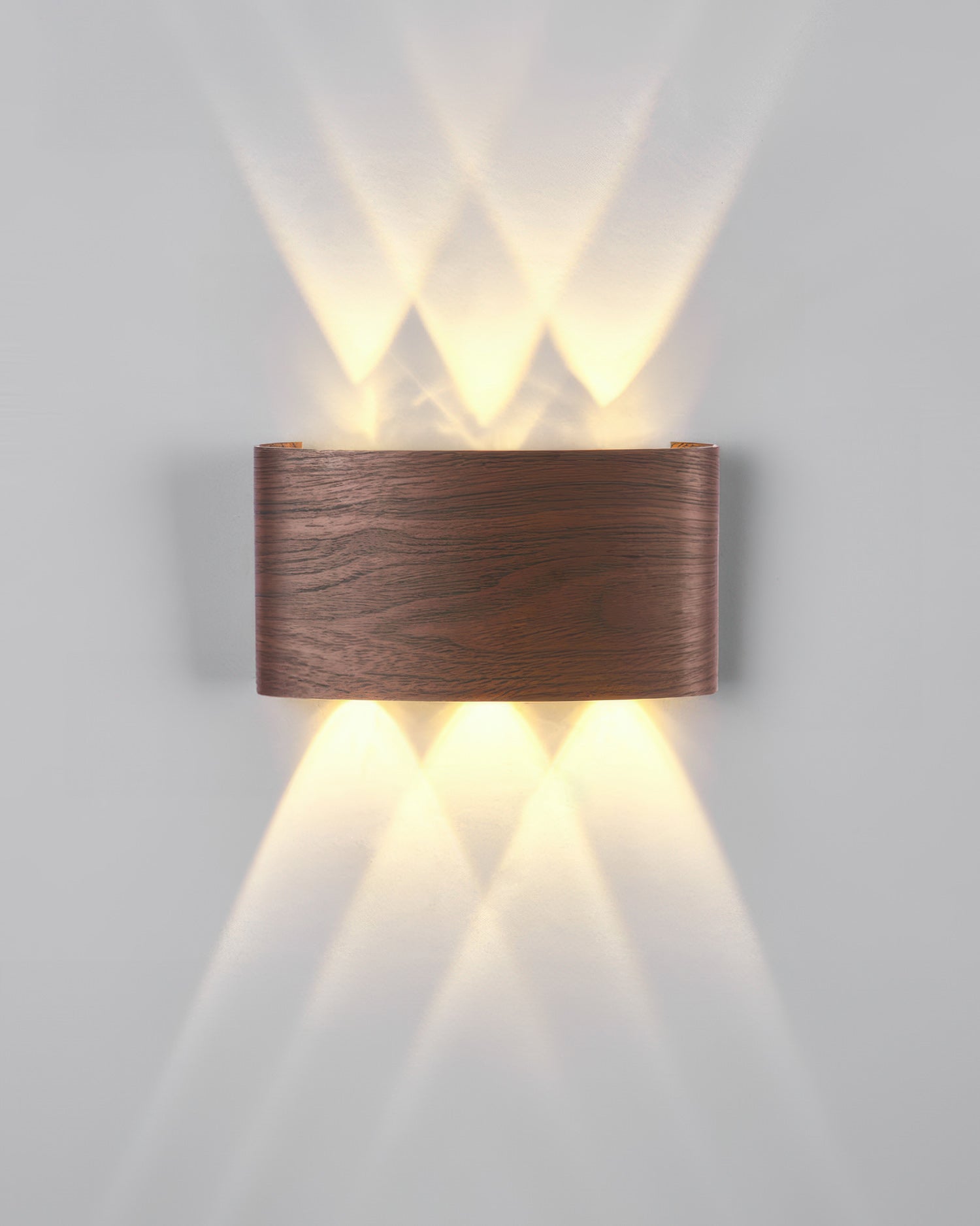 LumaVerde Woodgrain LED Outdoor Sconce Weather-Resistant - OpalDwell