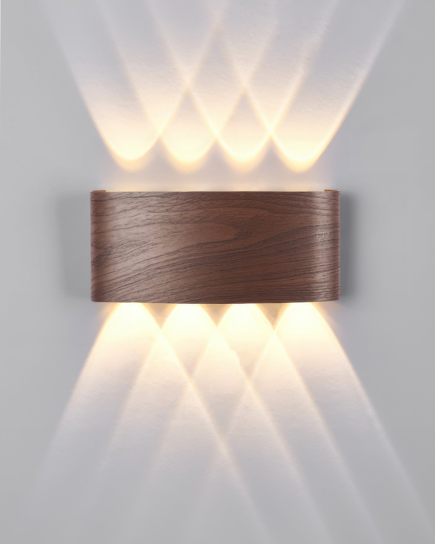 LumaVerde Woodgrain LED Outdoor Sconce Weather-Resistant - OpalDwell