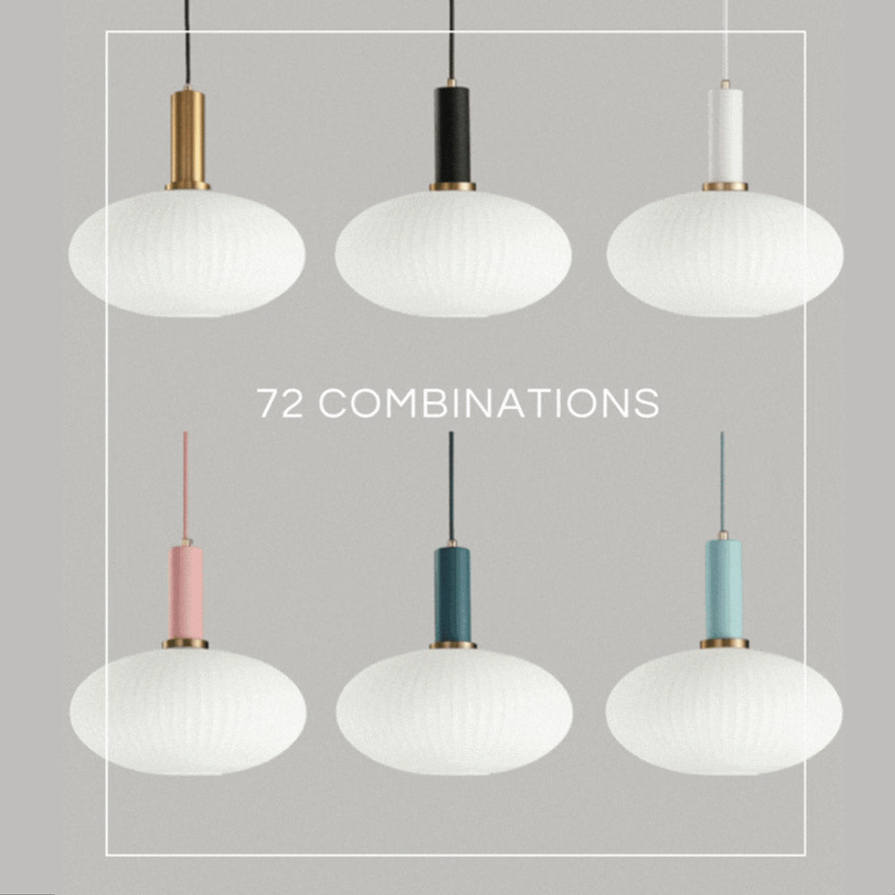 Nordic Fluted Glass Pendant Lamp for Modern Interiors OpalDwell
