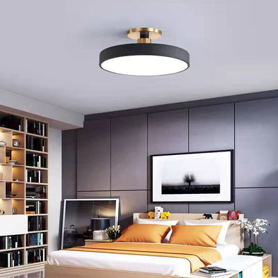 Vesper Flush Mount Ceiling Light Slim Round Fixture - OpalDwell