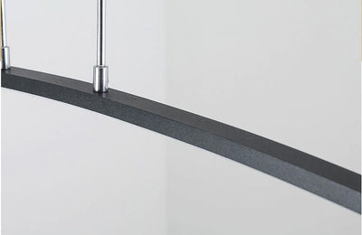 LumenNova Curve Pendant Lamp With Warm Ambient LED Glow - OpalDwell
