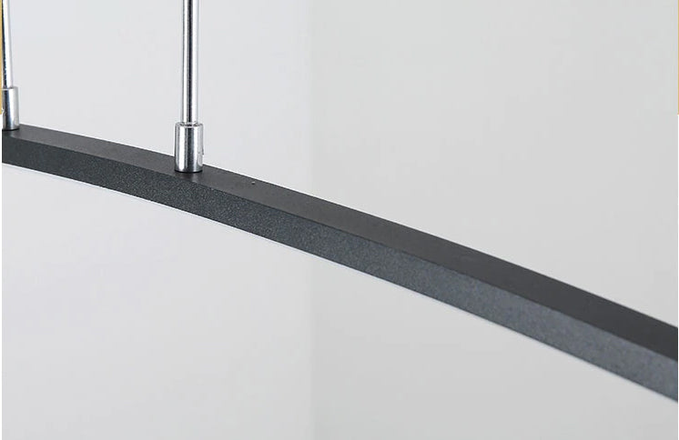 LumenNova Curve Pendant Lamp With Warm Ambient LED Glow - OpalDwell