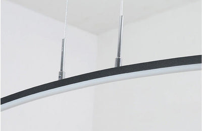 LumenNova Curve Pendant Lamp With Warm Ambient LED Glow - OpalDwell
