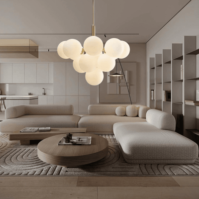 Novara Five-Head Iron LED Pendant Light For Modern Interiors OpalDwell
