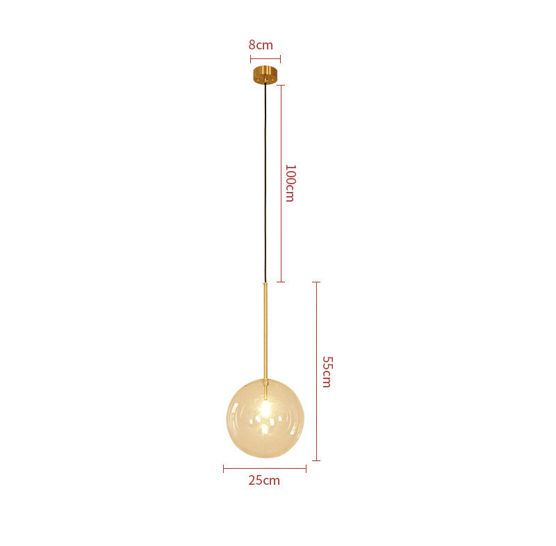 Aurelia Sphere Glass Pendant Light Medieval Inspired - OpalDwell