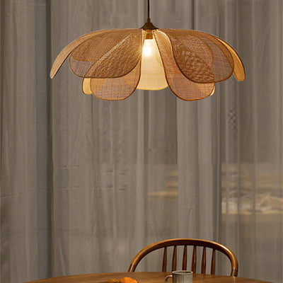 LumaNook Reed Wicker Pendant Light for Cozy Bedroom - OpalDwell