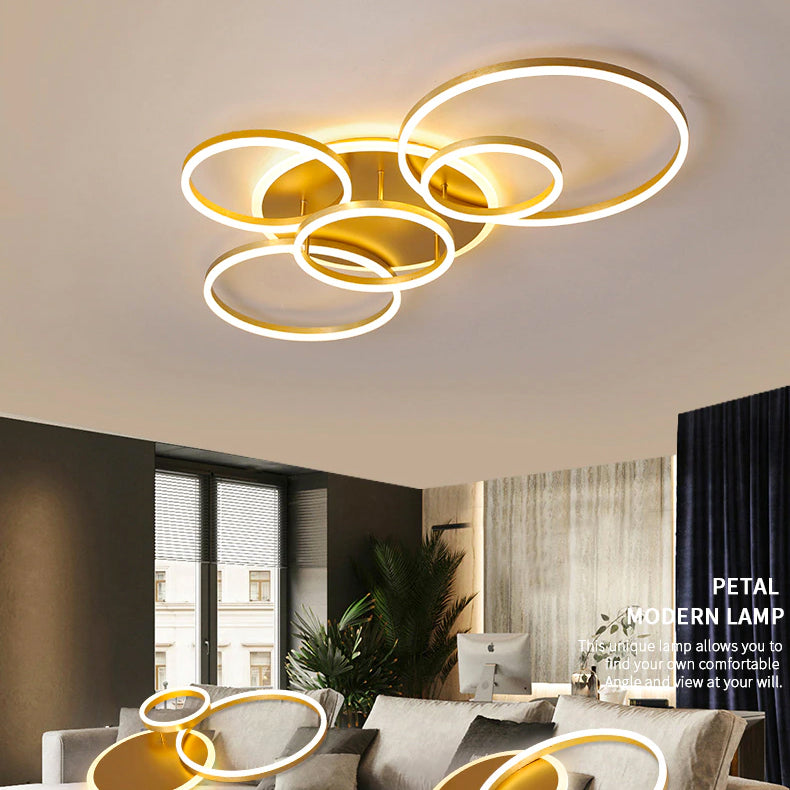 LunaRing LED Ceiling Light with Soft Tranquil Ambient Glow - OpalDwell