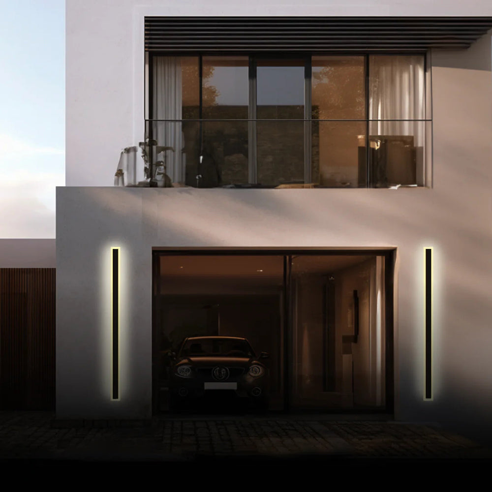 Frostline Linear Outdoor Wall Lamp with Acrylic Pane - OpalDwell