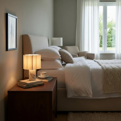 Modern Marble Table Lamp For Elegant Decorative Lighting - OpalDwell