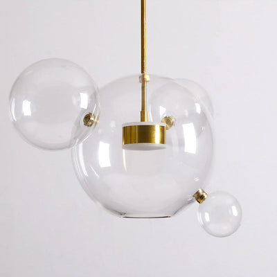 Nordic Snowball Glass Chandelier With Matte Or Clear Orbs - OpalDwell