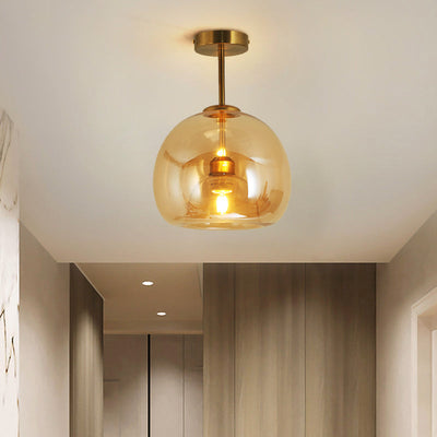AuroraCircle Modern Black and Gold Round Ceiling Lamp - OpalDwell