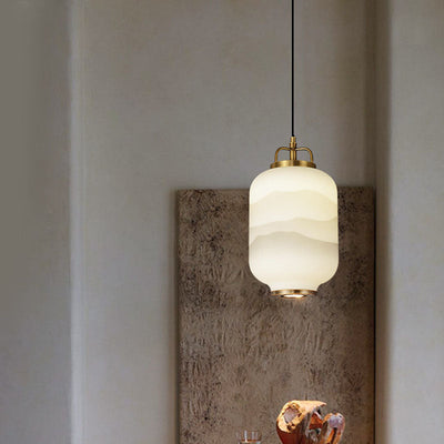 Frosted Glass Pendant Light For Contemporary Ceiling Lamp OpalDwell