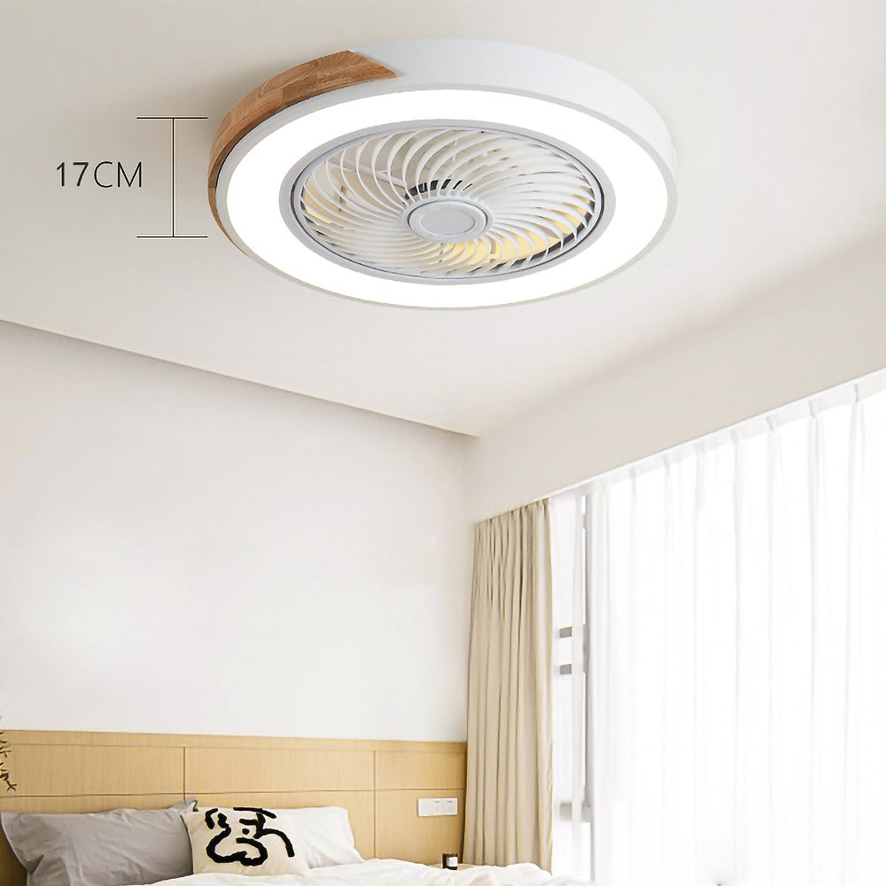Boreal Timber Ceiling Fan with Energy-Saving LED Light and Wooden Blades - OpalDwell