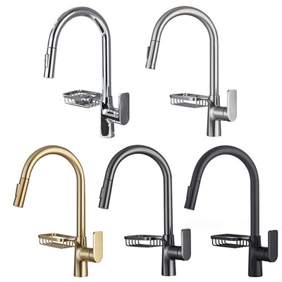 Single-Lever Kitchen Faucet With Pull-Down Sprayer, Hot And Cold | OpalDwell OpalDwell