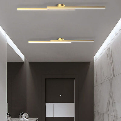 LumenVale Minimalist Aluminum LED Semi Flush Ceiling Light For Living Rooms OpalDwell