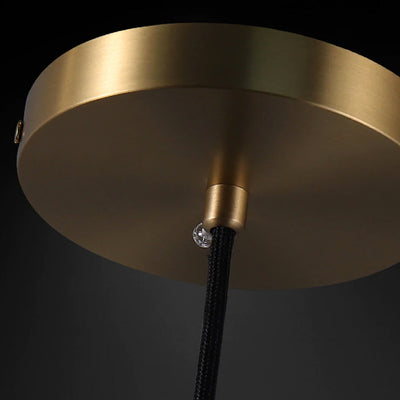 Auriga Crystal Glass Pendant Light With Brass Finish - OpalDwell
